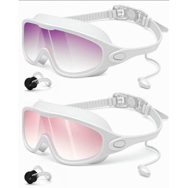 Gafas de natación Rantizon, 2 unidades, visión amplia, antivaho, UV, para adultos