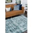thumbnail image 6 of Transitional 5x8 Area Rug (5'3'' x 7'3'') Oriental Blue, Ecru Living Room Easy to Clean, 6 of 9