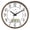 Brown with LCD, variant on TIMESS Wood Grain Wall Clock, Battery Operated Analog Clock with Large Numbers