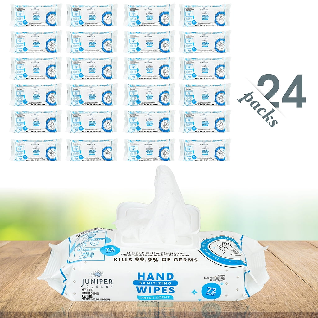 Juniper Clean Hand Santizing Wipes Soft Flow 24 Pack