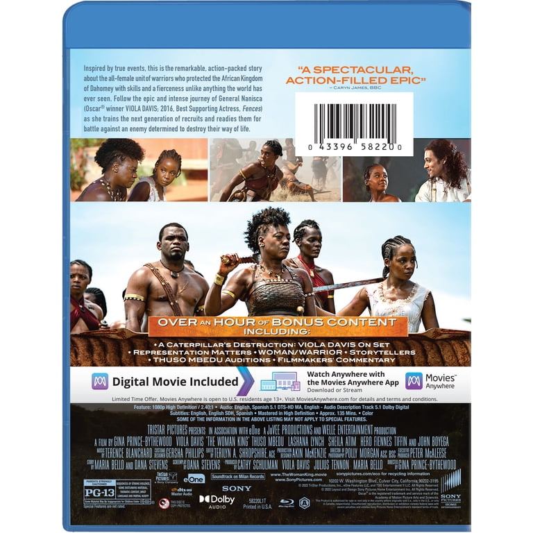 Sony Pictures: The Woman King Blu-Ray + Digital, Inspired by True