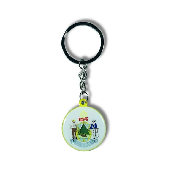 Metal Keychain - State Seal Maine - USA | Everyday Carry Accessory, Travel Souvenir Gift, Collectible Keepsake