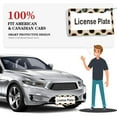 thumbnail image 6 of 1Pack License Plate Frames with Beige with Brown Green Polka Dot Pattern Includes Screws & Caps Full Accessories Included Size 6.3x12.2inch(16x31cm), 6 of 8