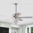 thumbnail image 2 of Furvclv 52 Inch Crystal Ceiling Fan With Light, Reversible 3 Speeds, 5 Blades, Quiet Motor, Ceiling Fan Lamp For Kitchen Island, Lobby, Laundry Room, Stairwell, Foyer, Porch, 2 of 9