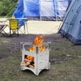 thumbnail image 2 of Réchaud à Bois de Pique-Nique, Réchaud à Bois Pliable en Acier Inoxydable Mini Réchaud pour Camping en Plein Air Voyage Randonnée Pique-Nique Kit de Réchaud Portable de Camping Randonnée, 2 of 9