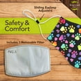 thumbnail image 2 of Paw Prints Reusable Cloth Dog Face Mask, 2 of 2