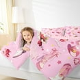 thumbnail image 6 of Manfei Pink Cowgirl Party Bedding Comforter Set, Kawaii Princess Boots Twin Comforter Sets, Cartoon Stars Print Reversible Bedding Set, Luxury Bedroom Decor, 2pcs, 6 of 9