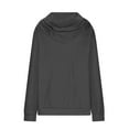 thumbnail image 4 of Women's Sports Hooded Jackets, Slim Fitting Zip up Light Weight Hoodie Sweatshirt Long Sleeve Basic Casual Wear Coats Dark Gray XXL, 4 of 6