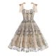 thumbnail image 1 of Vestido Corto de Verano, Malla de Manga Corta Bordado Pastel Retro para el Desgaste Casual, Fiesta Y Primavera, 1 of 9
