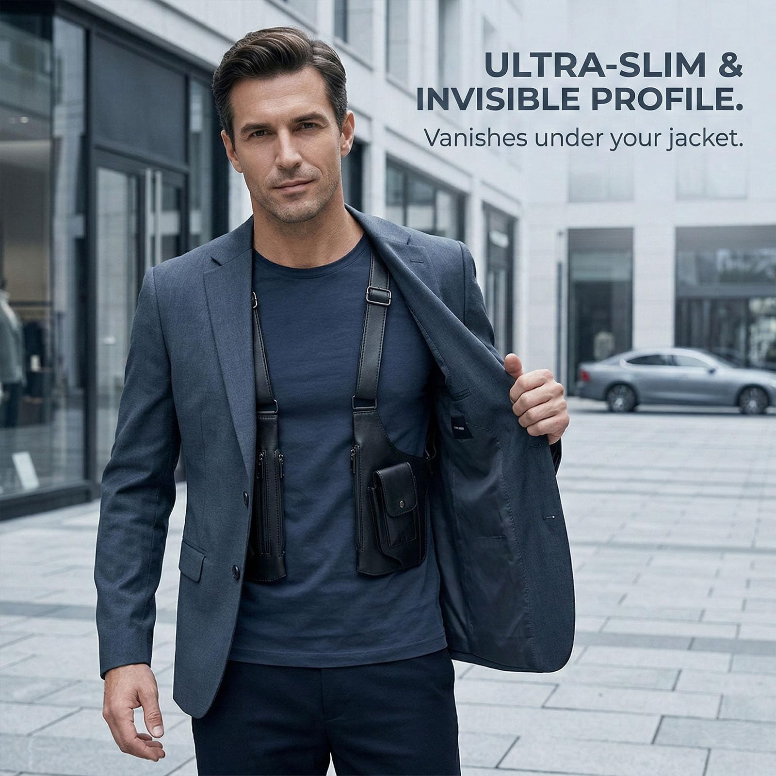Omlopp Cross-Body Sling Pack, Classic Shoulder Satchel, Pickpocket-Proof Hidden Crossbody Sling Bag, Slim Undercover