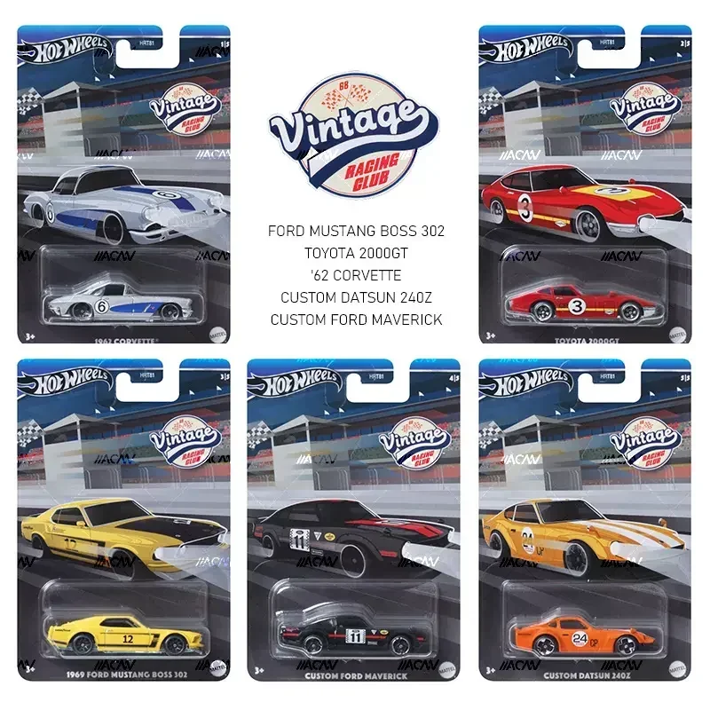 Original Hot Wheels Car Vintage Racing Club Boys Toys 1 64 Diecast Corvette Ford Maverick Mustang Custom Datsun 240Z Toyota Gift Walmart