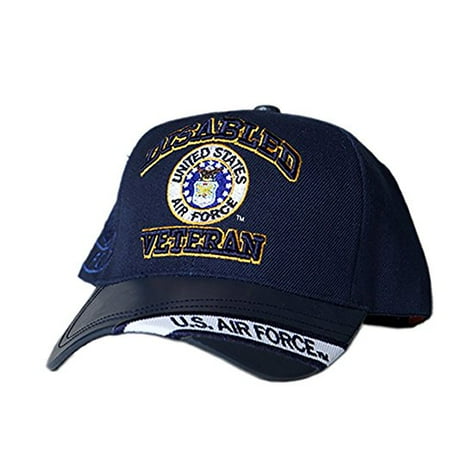 US Honor Embroidered Official Veteran Disabled Air Force Round Baseball Caps Hat