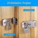 thumbnail image 3 of Staple Padlock Latch With Padlock And Screws, Stainless Steel Door Lock With Key, Heavy Duty Staples, 3 of 5