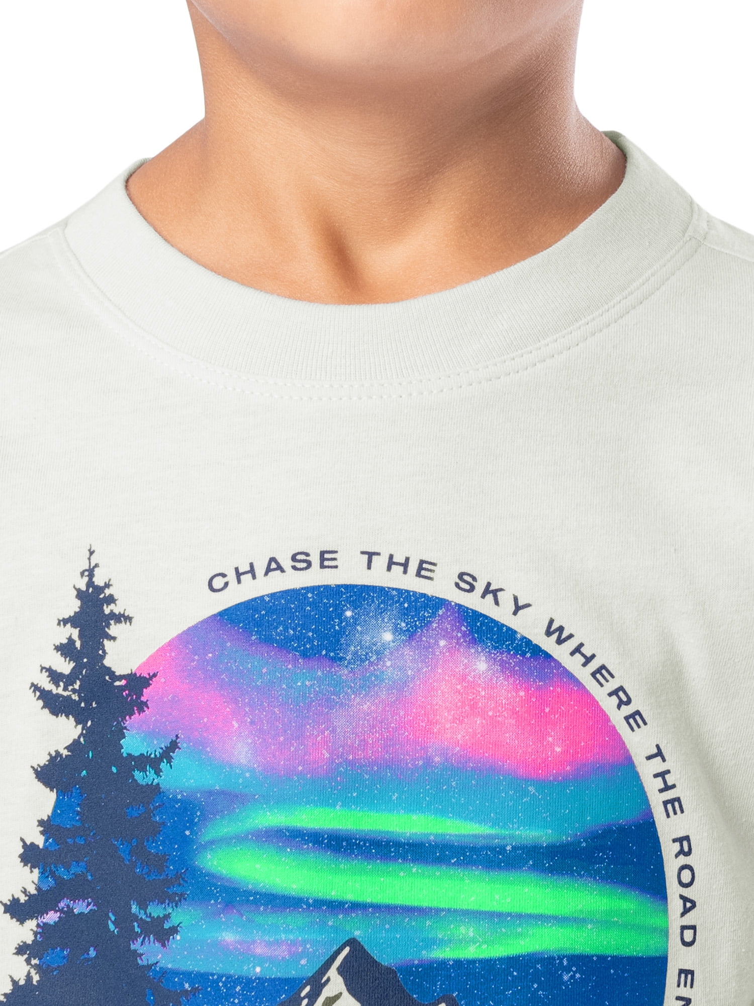 Wonder Nation Boy's Long Sleeve Elevated Graphic T-Shirt, Sizes 4-18 & Husky
