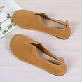 thumbnail image 6 of Women's Wide Width Faux Suede Loafers, Round Toe Slip-On Soft Sole Casual Dress Shoes for All Seasons, Multi-Color, 6 of 10