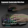 thumbnail image 2 of Clavier de Jeu Mécanique Sans Fil RGB Rétroéclairé Portable Mini Clavier Contrôleur de Jeu pour PC PS4 Gamer, 1 x Clavier de Jeu 1 x Émetteur, Noir, 2 of 6