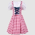 thumbnail image 6 of Bjutir Women'S German Dress Womens Oktoberfest Dress Body Sculpting Stage 1Pc Dress+1Pc Cover Up+1Pc Ttops, 6 of 7