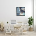 thumbnail image 2 of Stupell Industries Arrangement of Coastal Shapes Geometric Abstraction Blue Grey Abstract Painting Black Framed Art Print Wall Art, 24 x 24, 2 of 7