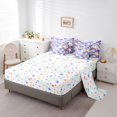 thumbnail image 5 of Feelyou Purple Rainbow Cloud Bedding Comforter Set 7pcs, Kawaii Stars Galaxy Sky Queen Bedding Sets, Teens Kids Boys Girls Reversible Queen Sheet Sets, Super Cozy Room Decor, 5 of 8