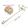 thumbnail image 2 of Ceiling Hooks, 2Pack 20 Inch Screw Mounted Top Long Hooks - for Hanging Plant Pots, Fans, Lights, Lanterns, 2 of 6
