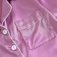 thumbnail image 3 of Kiijoy Little Girls Silk Satin Pajamas Solid Short Sleeve Shirt Shorts Sleepwear, Sizes 3-14, 3 of 8