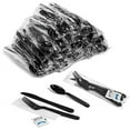 thumbnail image 7 of Faithful Supply 50 Black Plastic Silverware Sets  - Perfect for Weddings, Birthdays and Events, 7 of 7