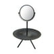thumbnail image 5 of Espejo de maquillaje con bandeja de madera, espejo de tocador con soporte, regalo para mujer para dormitorio. Negro, 5 of 9