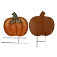 thumbnail image 5 of Metal Pumpkin Stake Fall Yard Sign Autumn Harvest Outdoor Pumpkin Lawn Ornaments Rustic Pumpkin Garden Sign Decor for Fall Halloween Thanksgiving Outdoor Decorations, 5 of 6