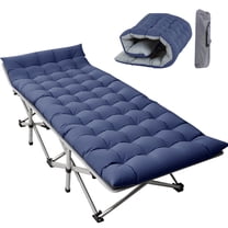 Lilypelle 75" Cots for Camping Traveling Fold Cot for Adults Portable Heavy Duty Sleeping Bed with Mattress Pad&Carry Bag