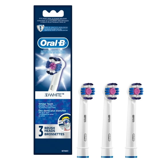Oral-B 3D White Replacement Brush Heads 3 ct Carded Pack