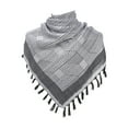 thumbnail image 2 of MSJUHEG Sheer Scarf,Boho Scarf,Scarves Lightweight,Cotton Scarf Lightweight,Floral Scarf,Scarf Keffiyeh Hatta Wide with Tassels Shemagh Keffiyeh Gray One Size, 2 of 4