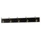 thumbnail image 1 of Perchero de madera con 5 ganchos, ganchos de latón, negro Wooden Mallet HCR-5BBK, 1 of 2