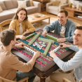 thumbnail image 7 of Large Boho Mahjong Table Mat 31.5x31.5 Inch Extra Large Rubber Game Pad with Anti-Slip Backing and Noise Reducing Surface for Tiles Cards and Board Games, 7 of 7