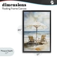 thumbnail image 4 of Stupell Industries Coastal Watercolor Paradise Beach Scene Black Floating Frame Canvas Art, 17 x 25, by Petals Prints Design, 4 of 8