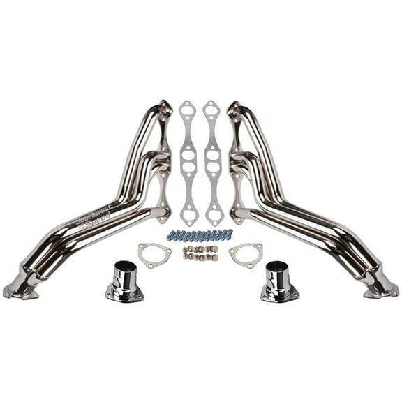 Southwest Speed Stainless Steel 1935-1948 Fat Fenderwell Headers For Small Block Chevy V8 Engines,265,283,302,327,350,400 Ci Motors,Street Rod,Hot Rod