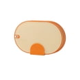 thumbnail image 2 of Cutting Board Food Grade Double Sided Prevent Slip Plastic Chopping Board with Holder Base for Meat Vegetable 3pcs Orange, 2 of 5