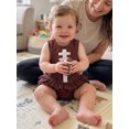 thumbnail image 4 of RUINIXCW Newborn Baby Girl Football Outfit Infant Baby Girls Spring Summer Fall Clothes Corduroy Rugby Embroidery Sleeveless Tank Top with Ruffled Skirt Set, 4 of 9