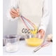 thumbnail image 3 of Juego de batidor de alambre de globo antiadherente de silicona de acero inoxidable con mango para batidor de huevos, mezclar y batir (paquete de 3, 8 "10" 12 "), 3 of 5