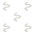 thumbnail image 1 of Guardoinrt Superbe Filigrane 3 Trous Connecteur Menuiser Bijoux Bricolage Résultats Argent Blanc 5Set, 1 of 6