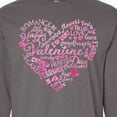 thumbnail image 4 of Inktastic Valentine Words in Pink Long Sleeve T-Shirt, 4 of 5