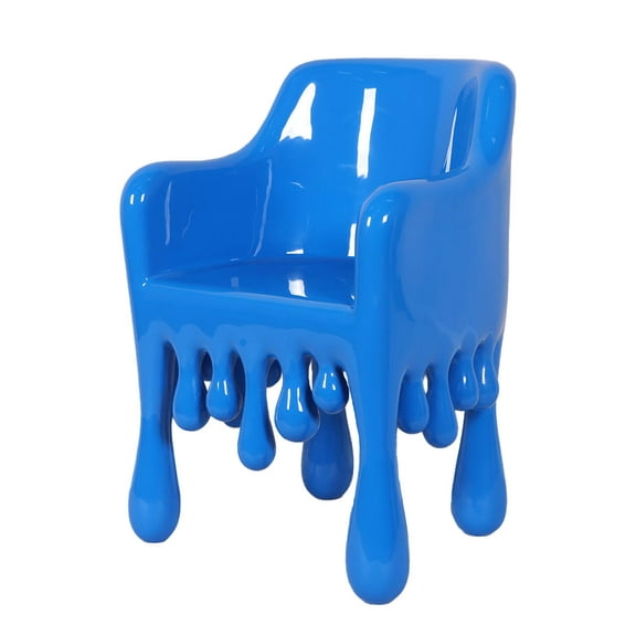 Blue Melting Chair Dripping Statue
