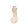 thumbnail image 6 of BLISSFUL STEP Style Women's High Block Heels Pointed Toe Ankle Strap Dress Shoes​ Pink 9, 6 of 8