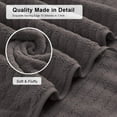 thumbnail image 4 of Jessy Home 4 Pack Dark Brown Stripe Large Bath Towels Set Oversized Microfiber Bath Sheet Soft Towel Set, 4 of 8