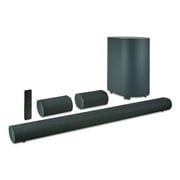 onn. 5.1.2 Surround Soundbar System with Dolby Atmos,Wireless Subwoofer and Ture Wireless Satellites, 42