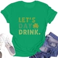 thumbnail image 3 of Pxiakgy Vente Chaude T-Shirt Trèfle de la Saint-Patrick pour Femmes Chanceux Irlandais Manches Courtes T-Shirt Graphique Trèfle Mode Décontracté Col Rond T-Shirt Imprimé Élégant Ample Doux Blouse, 3 of 3