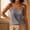 Women's Fitted Camisole Tank Top-Dark Gray, variant on Homenesgenics Fitted Camisole Vest Sleeveless Shirts Round Neck Solid Color Spaghetti Strap Tank Top Beige XL