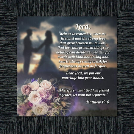 Picture Framed Prayer for Your Marriage, Christian Wedding Gift for Bride and Groom, 10x10 (Best Bride And Groom Photos)