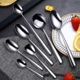 thumbnail image 3 of Elegante juego de cuchillos, tenedores y cucharas de acero inoxidable para carne, cuchara para café, postres y hielo para hotel, espesada, 3 of 5