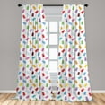 thumbnail image 5 of Ambesonne Dessert Curtains, Vibrant Gummy Bears, Pair of 28"x63", Multicolor, 5 of 5