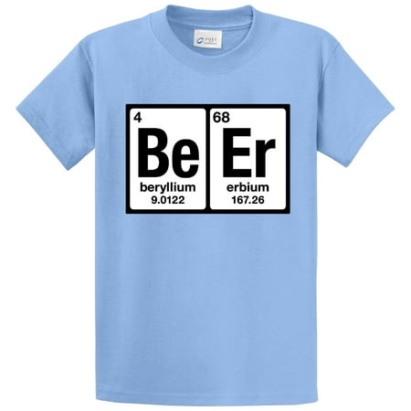 Beer Periodic Table Printed Tee Shirt Light Blue 4xl